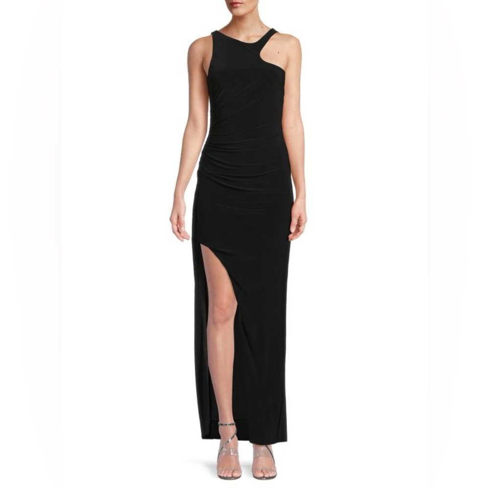 BCBGMAXAZRIA
Ruched Asymmetric Column Gown
